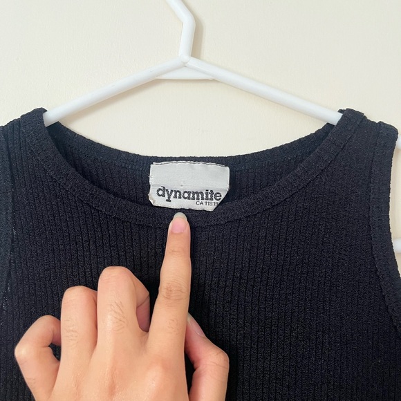 Dynamite Fitted Crop Tank Top - Picture 2 of 4